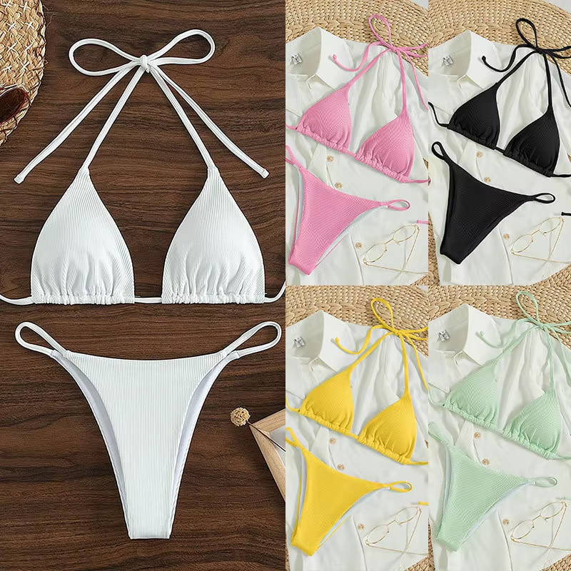 Summer Swimsuit Women Sexy Bikini Set Push-Up Padded Bra Thong Two Pieces Swimwear Beachwear Bathing Suit Female Sexy Swimsuits – Image 2
